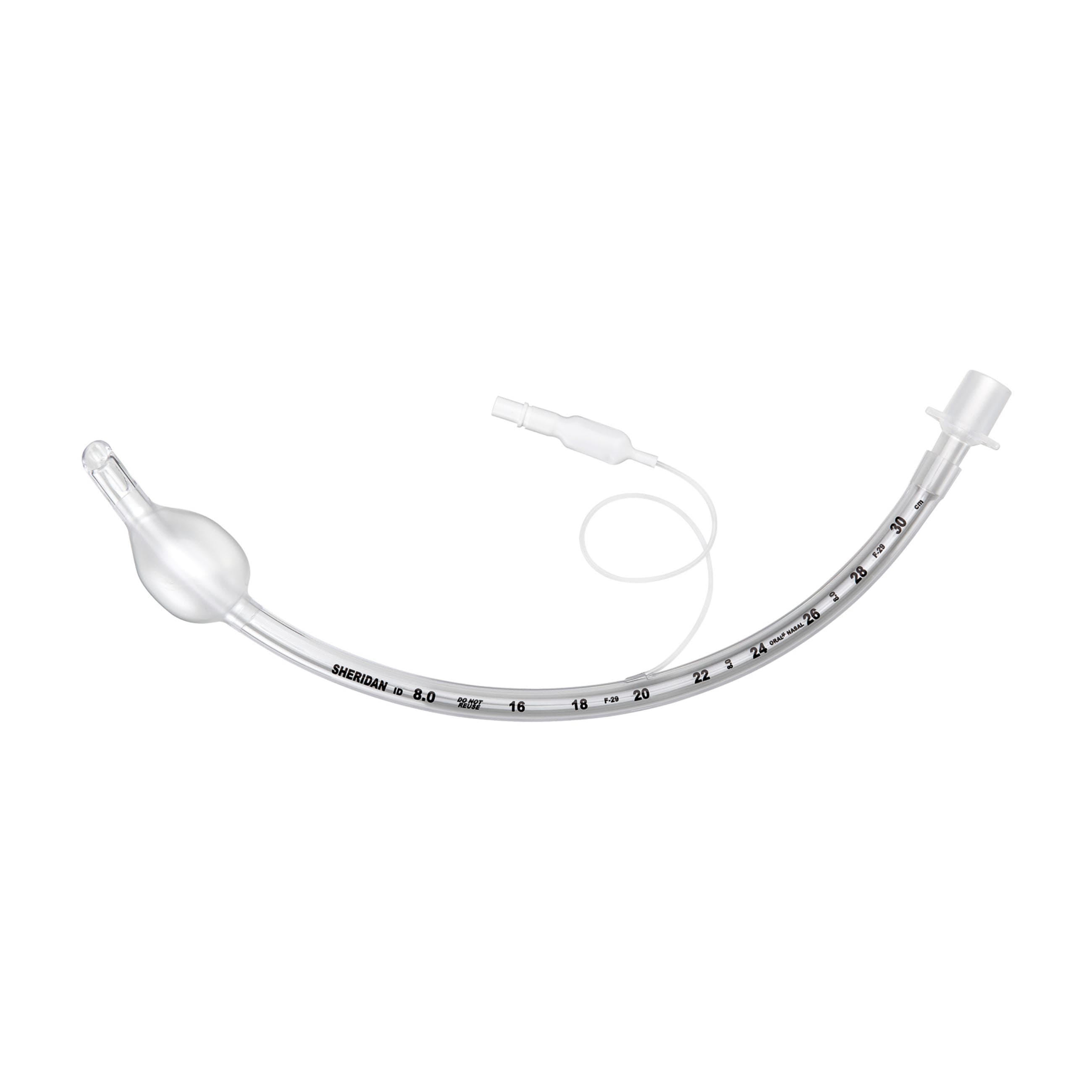 Sheridan HVT Endotracheal Tube Clear Size 7.5 Sterile Adult - Image 1