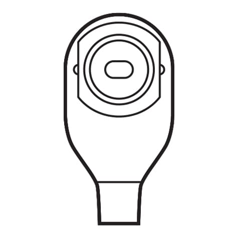 Marlen UltraExtra 1-Piece Drainable Pouch, Transparent, Oval, 1-1/4" x 1-1/2" Opening - Box of 10 - Image 2