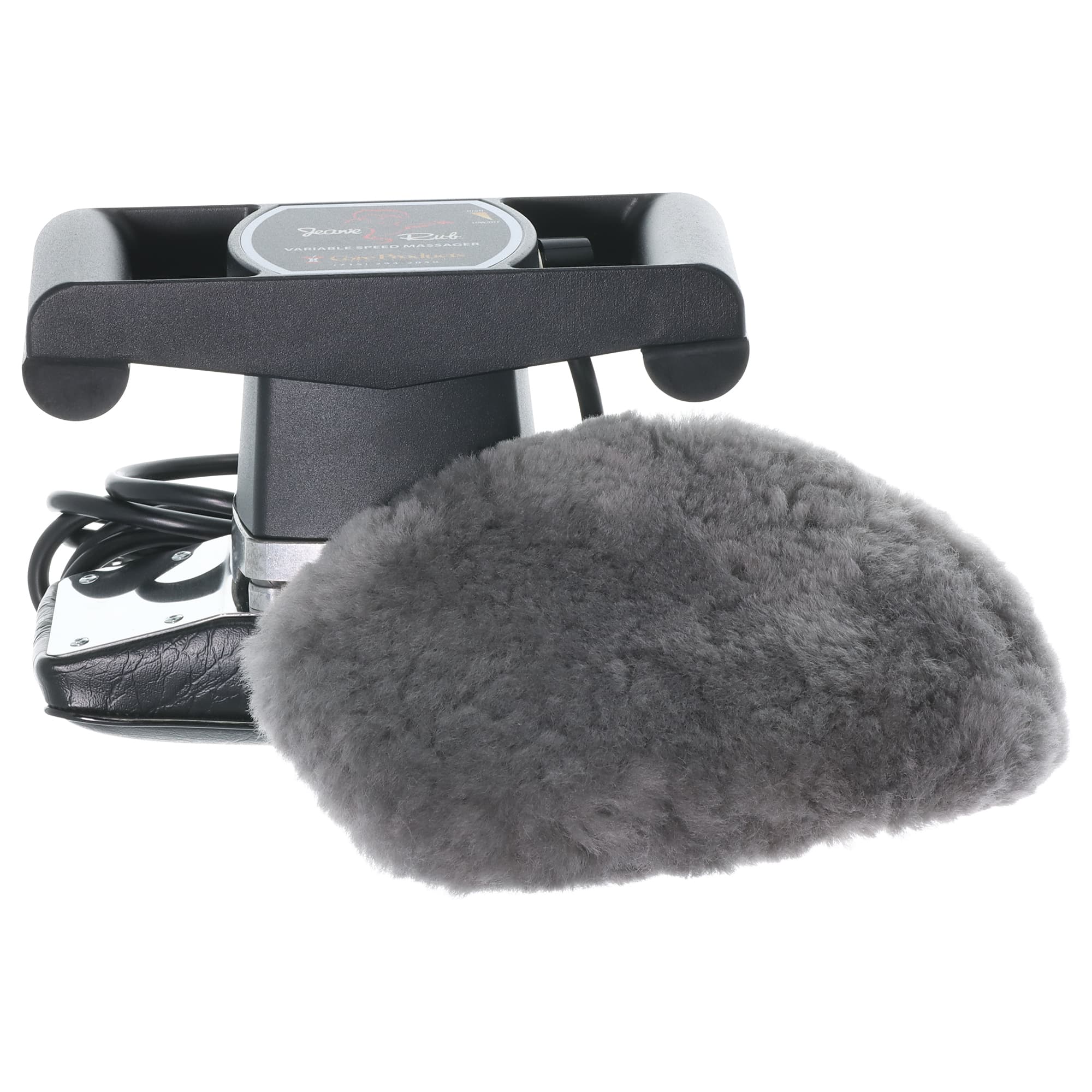Jeanie Rub Massager With Sheepskin Pad Cover - Each - Image 1