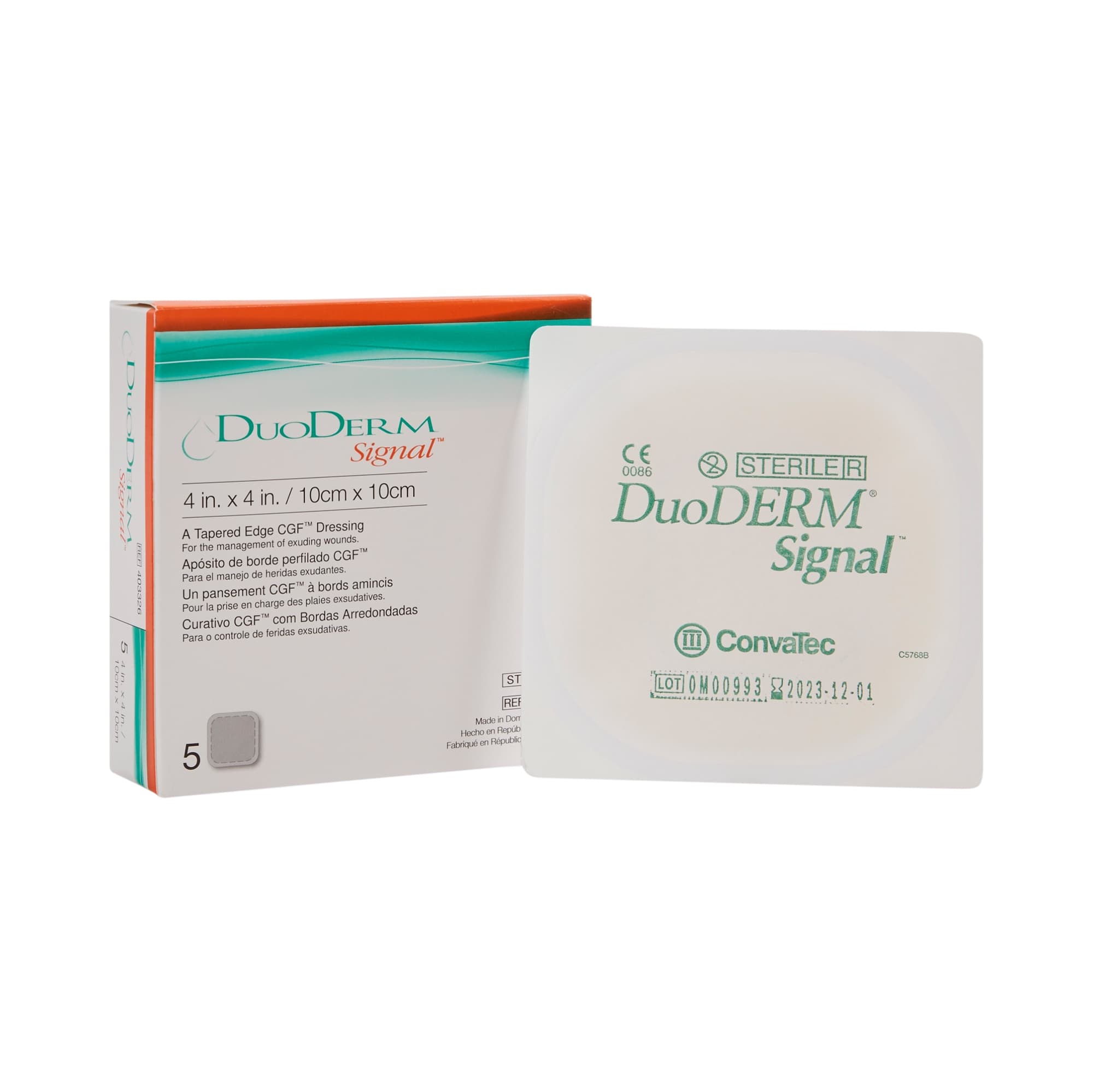 DuoDERM Signal CGF Foam Backing Hydrocolloid Dressing