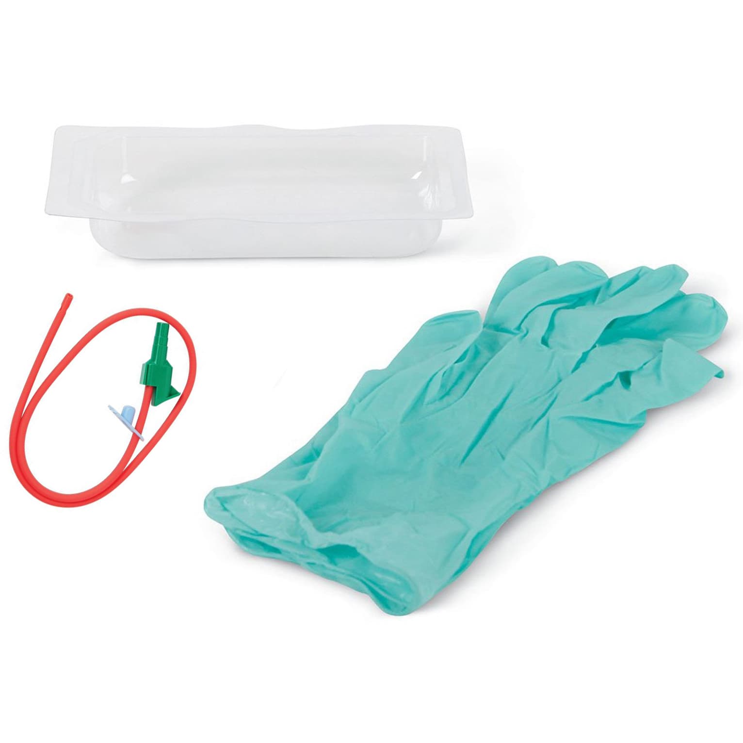 Medline Mini Poly-Cath Open Suction Catheter Tray, 14 Fr - Case of 100 - Image 1