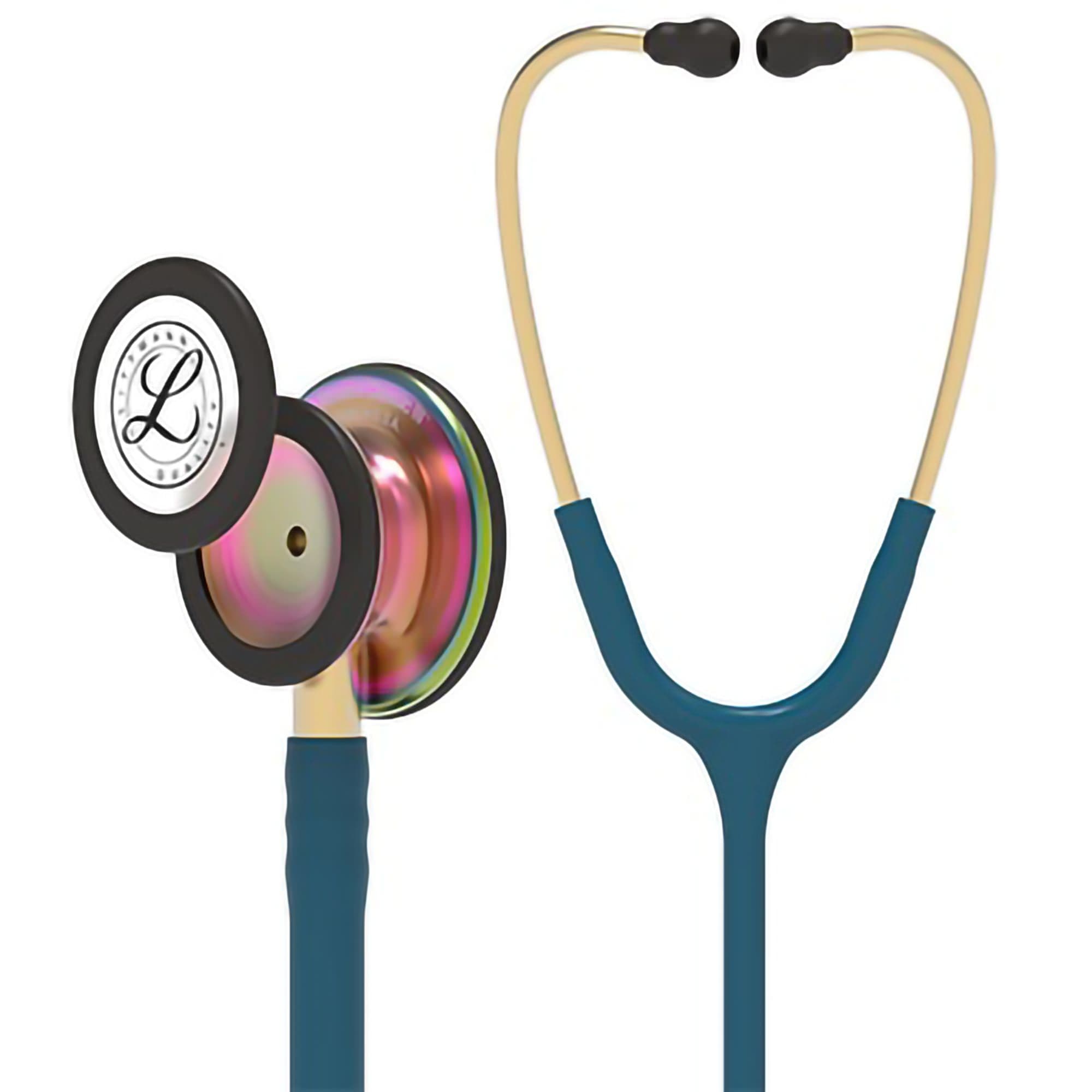3M Littmann Classic III Monitoring Stethoscope, Rainbow Finish Chestpiece, Caribbean Blue - Image 1