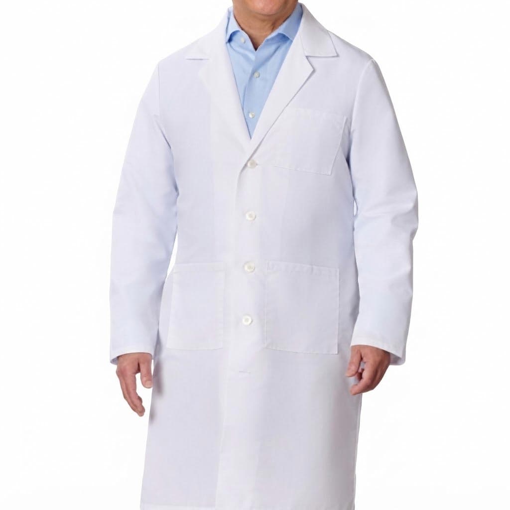 Medline Unisex Propel 4-Pocket Full-Length Lab Coats, Extra Large, Tall - Each - Image 1