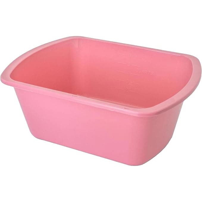 Dynarex Wash Basin Rectangular, Mauve, 7.4 qt
