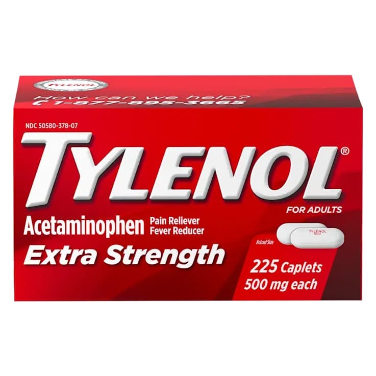Tylenol Extra Strength, 500 mg Acetaminophen caplets - Pack of 225 - Image 1