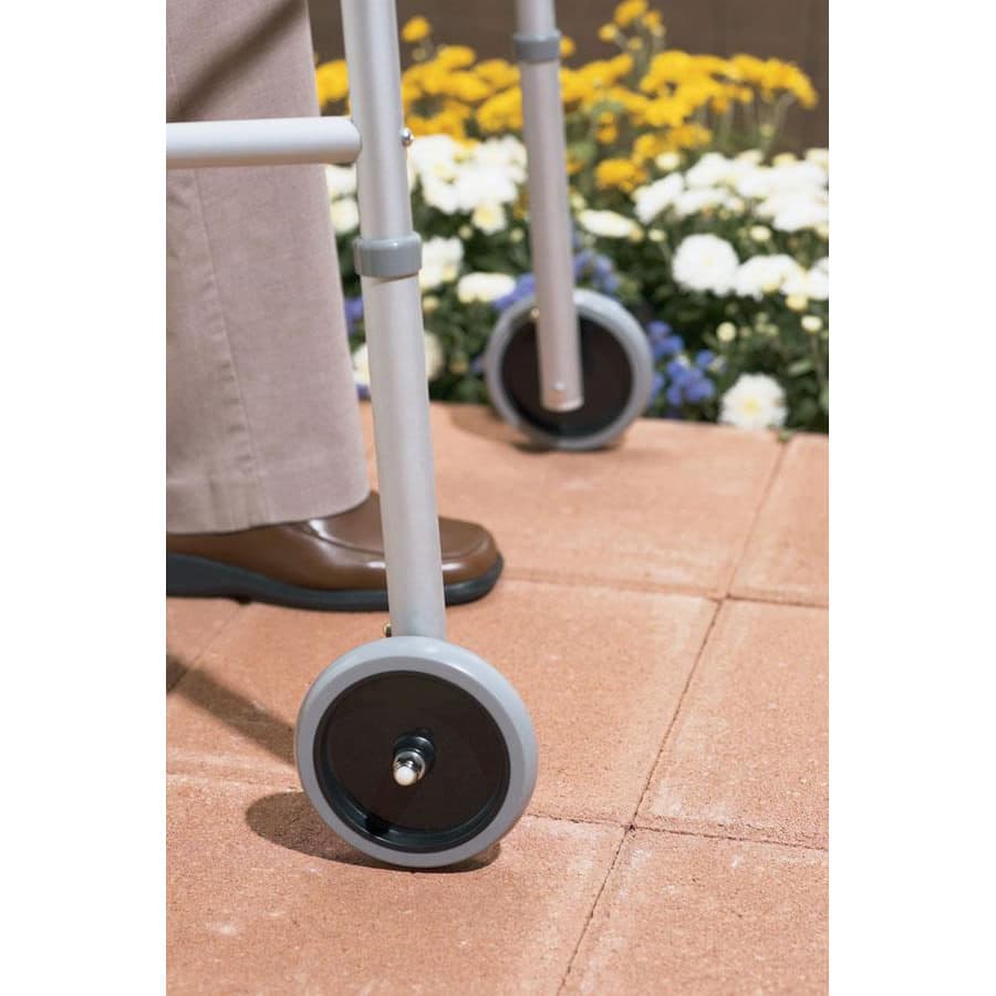 Medline Walker 5" Wheel Footpiece Set (Conversion Kit Type) - Case of 6 Pairs - Image 2