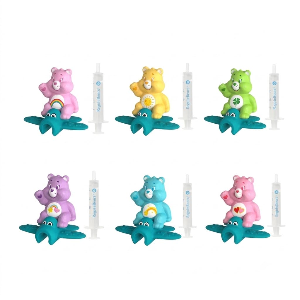 Clever Baby Care Bears & Jet Teether & Dispenser Duo Variety Pack, Multi-color - Package of 12 - Image 1