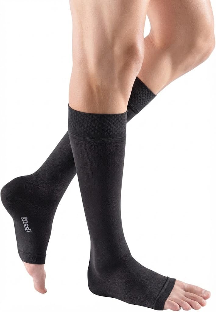 Mediven Forte X-Wide with Silicone Topband Open Toe Compression Stocking - Image 1