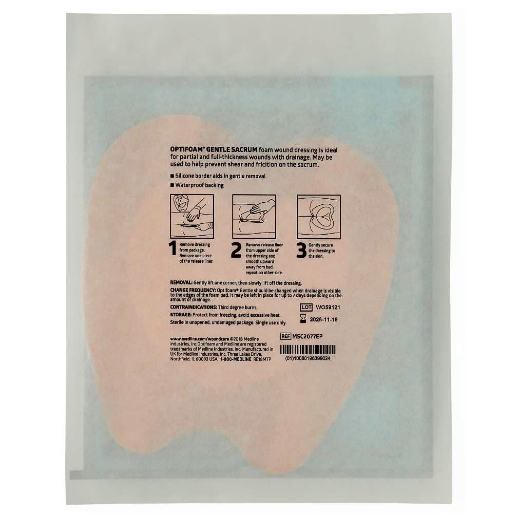 Optifoam Gentle Sacral Silicone Bordered Foam Dressing - Image 5
