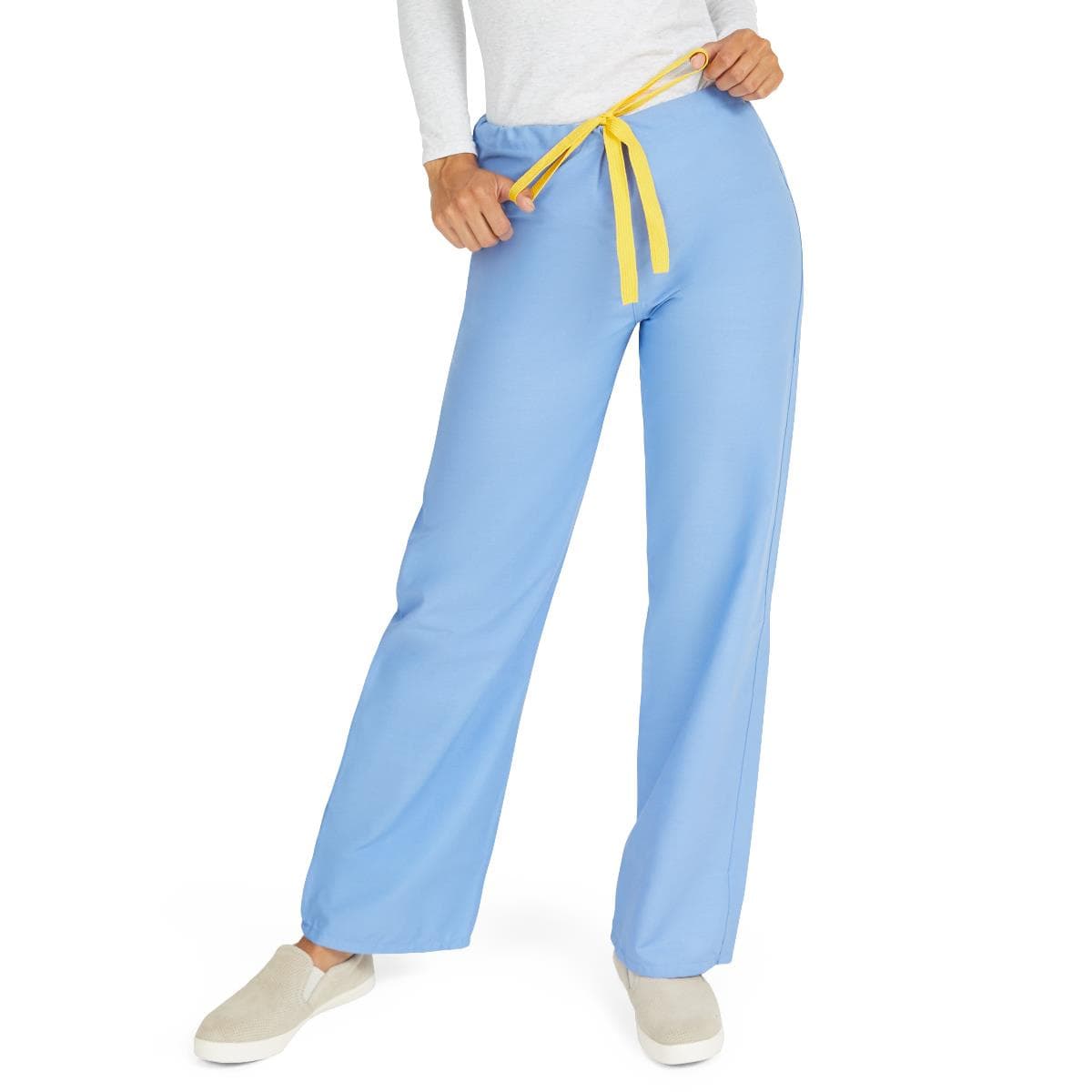 Medline AngelStat Unisex Reversible Scrub Pants with Medline Color Coding, Ceil Blue, Extra Small - Image 1