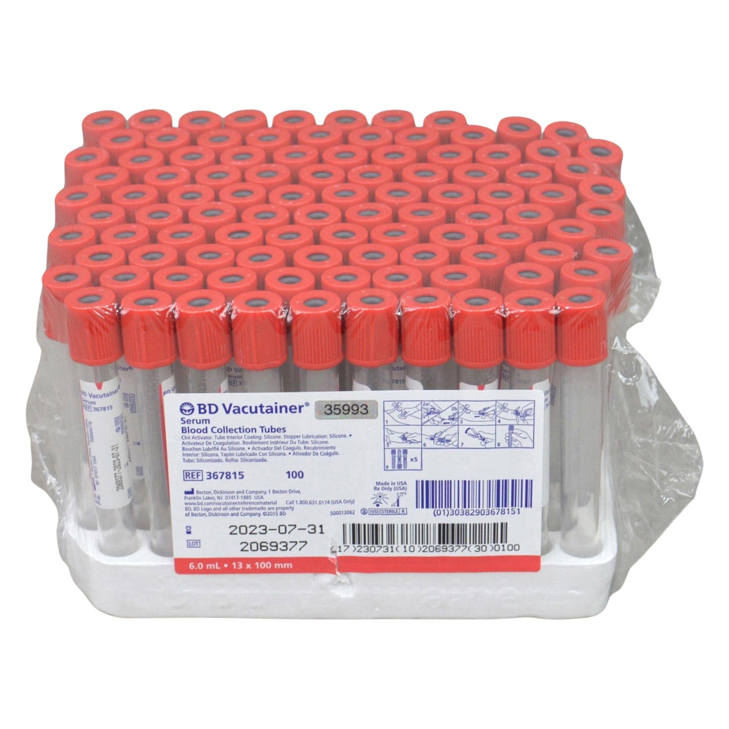 BD Vacutainer Serum Blood Collection Tubes with Hemogard Closure, Clot Activator - Image 2
