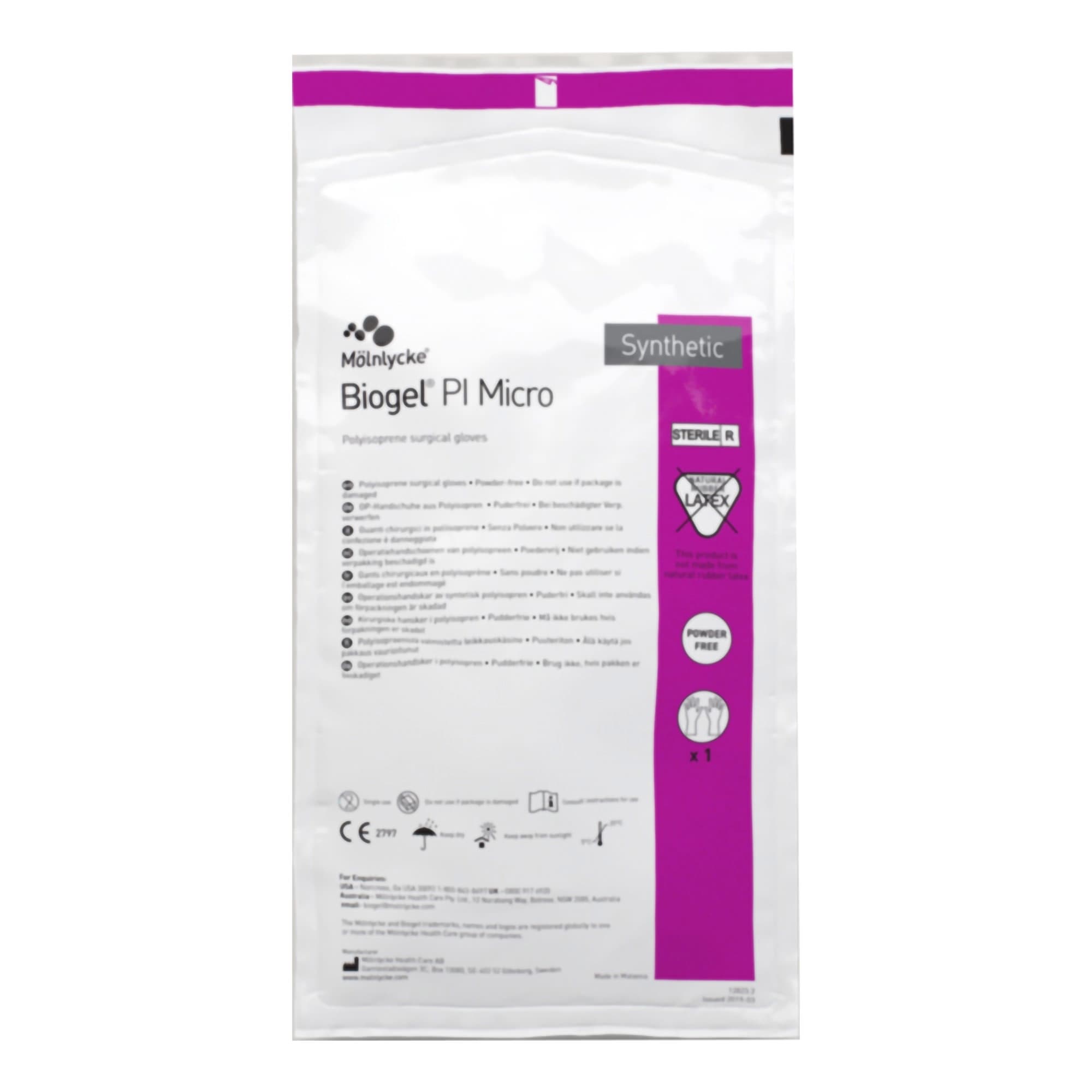 Molnlycke Healthcare Surgical Glove, Size 8.5, Sterile, Powder-Free - Case of 400 - Image 1