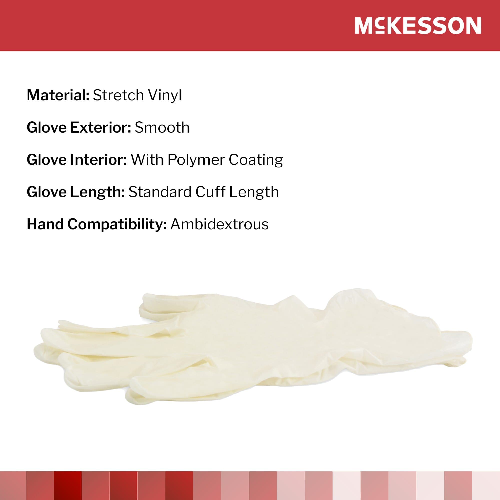 McKesson Stretch Vinyl Powder Free Exam Gloves - Image 3