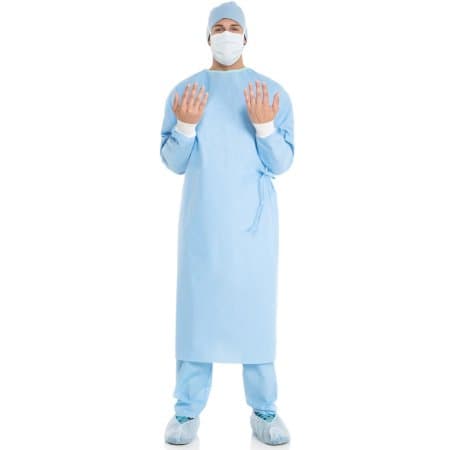 Ultra Fabric-Reinforced Surgical Gown with Towel, Blue, Extra Large - Image 1