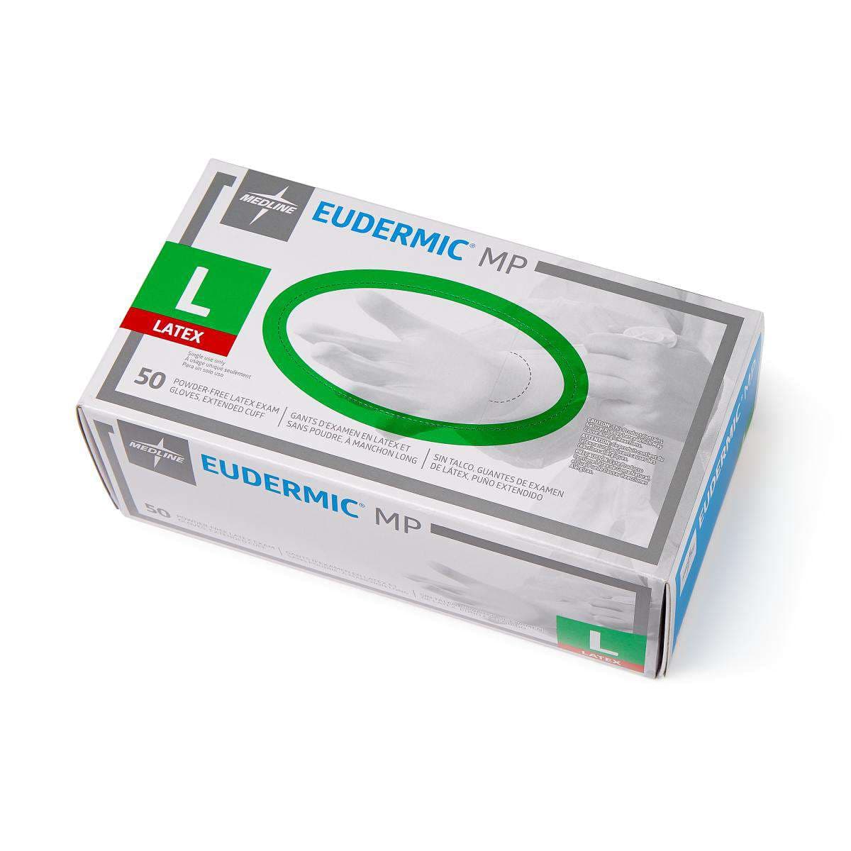 Eudermic MP Powder-Free 12" High-Risk Exam Gloves, Large - Case of 500 - Image 1