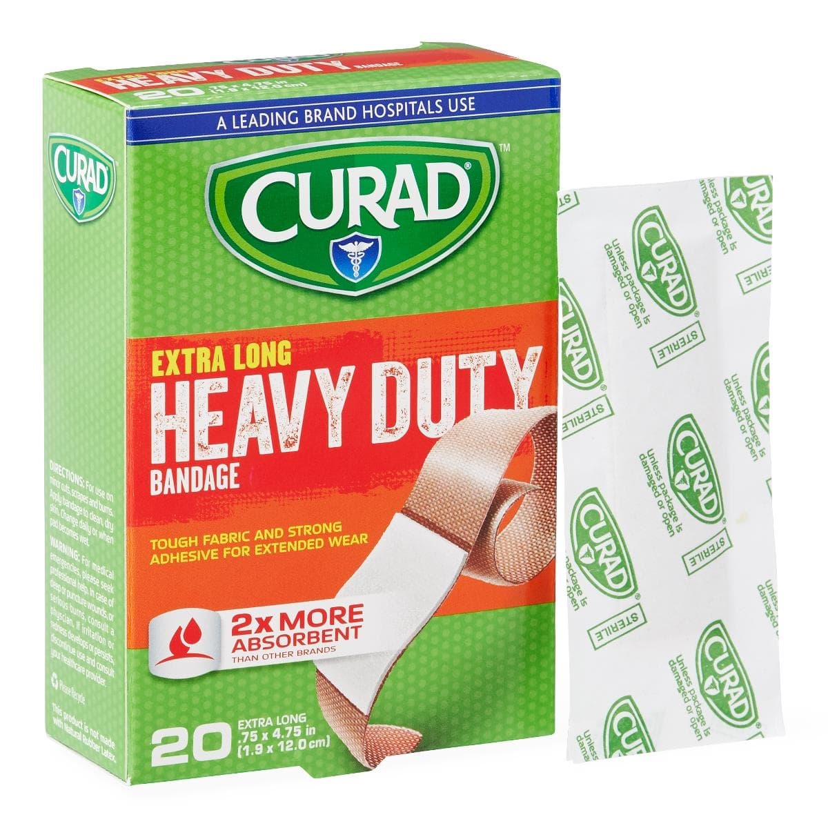 Medline CURAD Extreme Hold Bandages, 0.75" x 4.75" - Case of 480 - Image 1