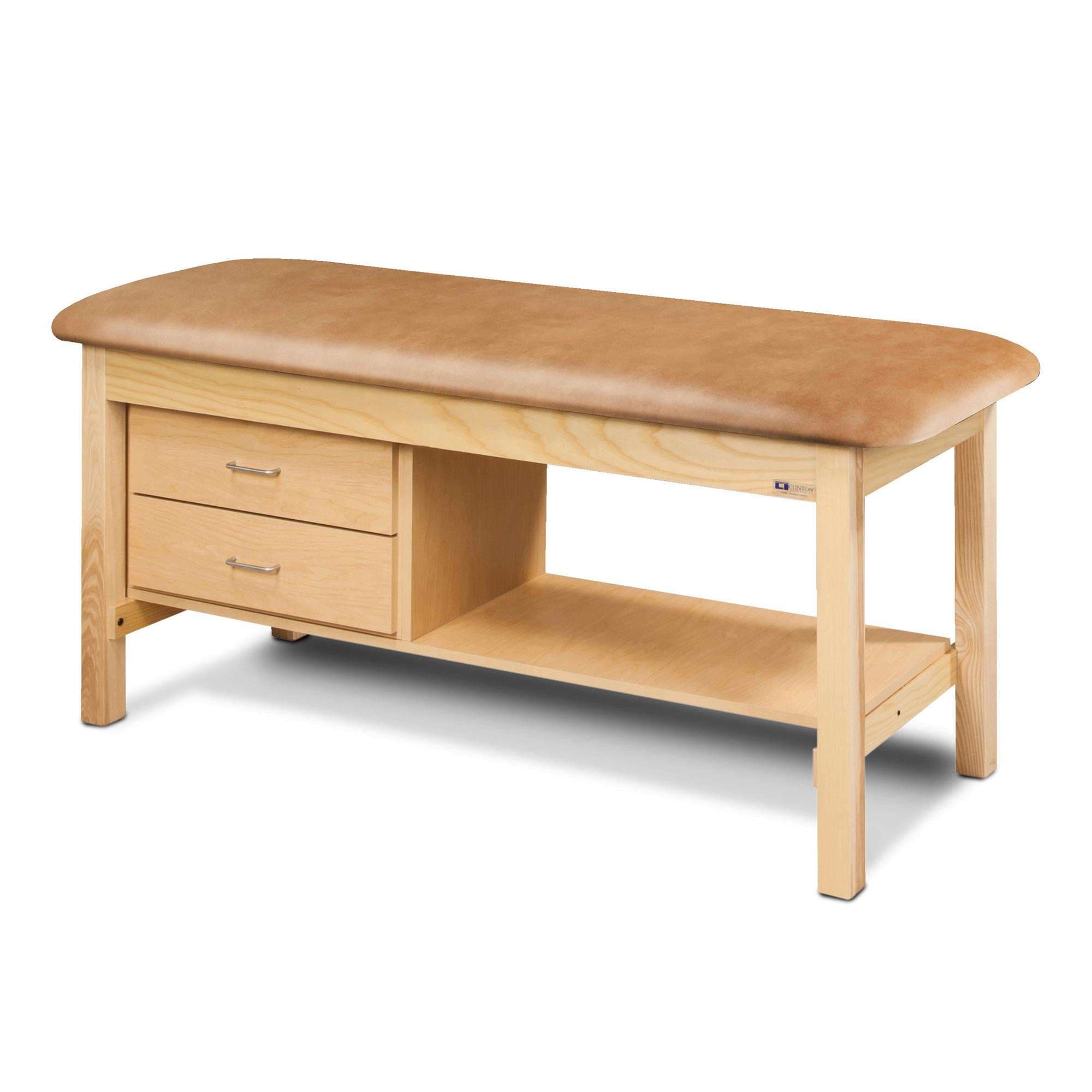 Clinton flat top classic series treatment table with drawers - Image 8