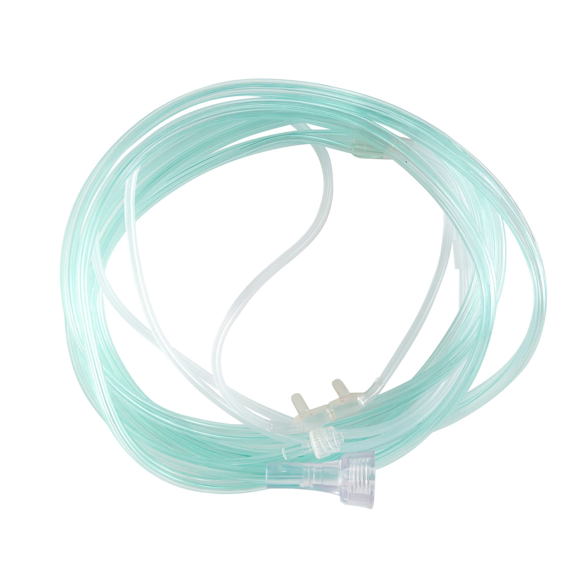 McKesson ETCO2 Nasal Sampling Cannula with O2 Delivery, Clear, Male Luer Connector, 7 Foot O2 Line - Case of 25 - Image 1