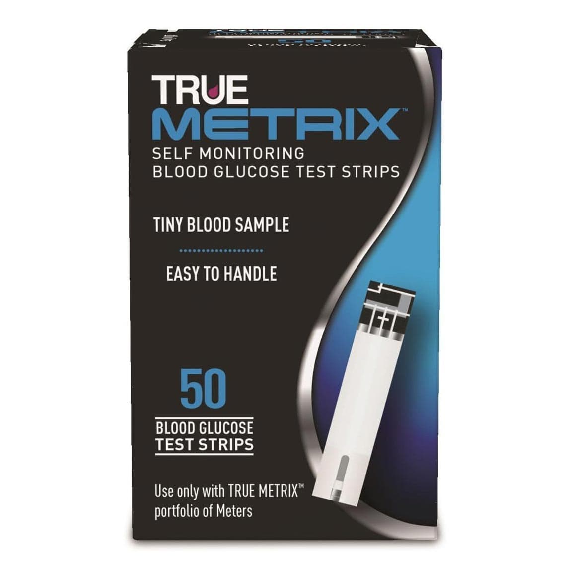 True Metrix Medi Blood Glucose Test Strips, 0.5 microliter - Box of 50