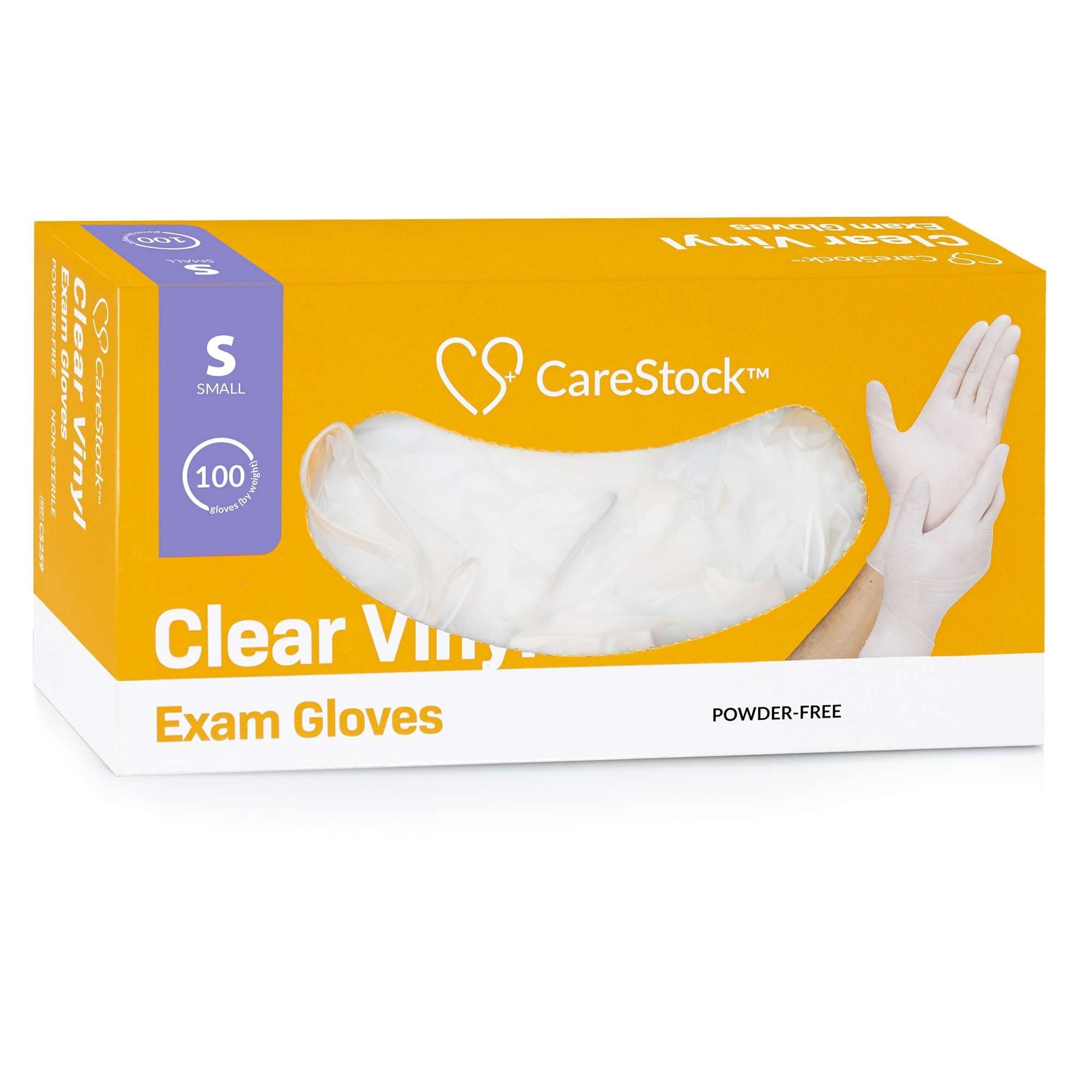 CareStock Clear Vinyl Exam Gloves - Image 2