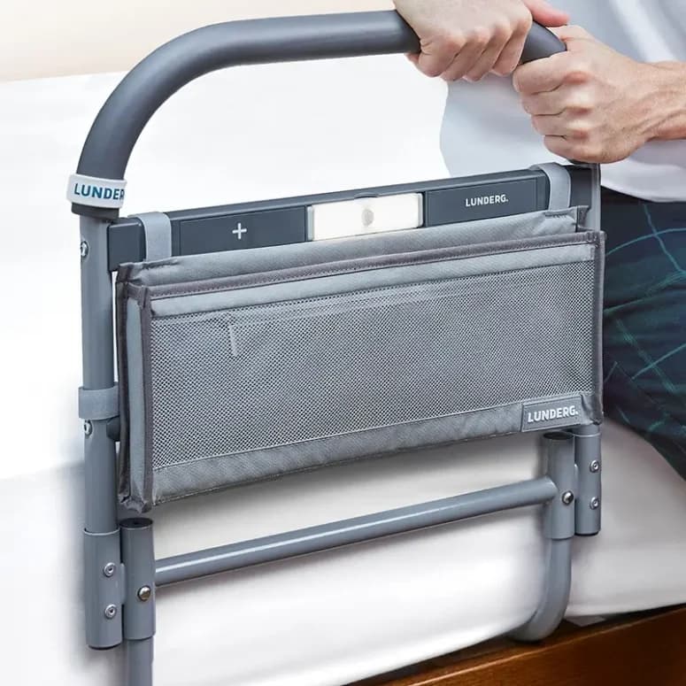 Lunder Bed Rail for Elderly Adult's Safety with Motion Light 17.5", With Bag - Image 1