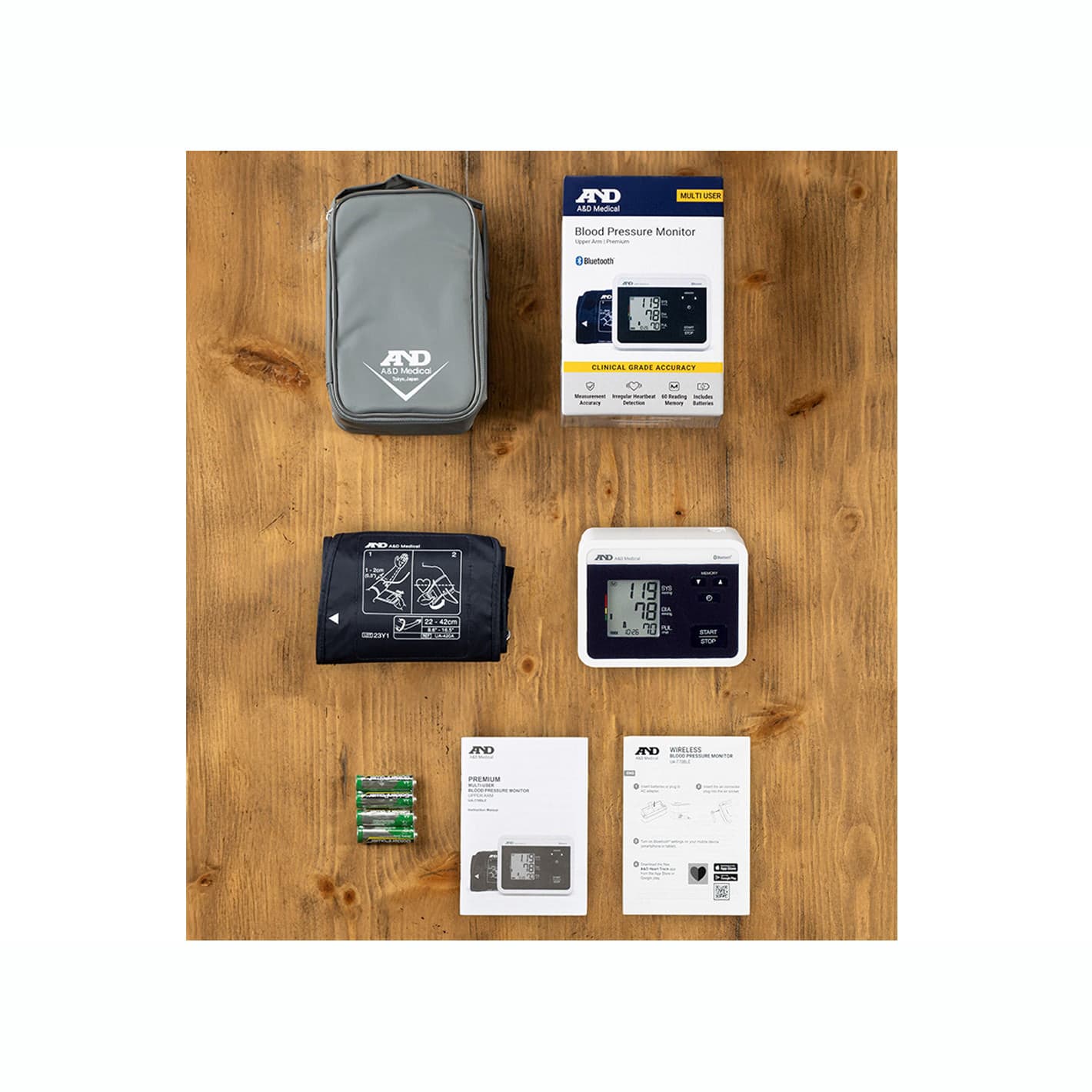 A&D Medical Multi-User Bluetooth BP Monitor, Wide Range Cuff - Image 4