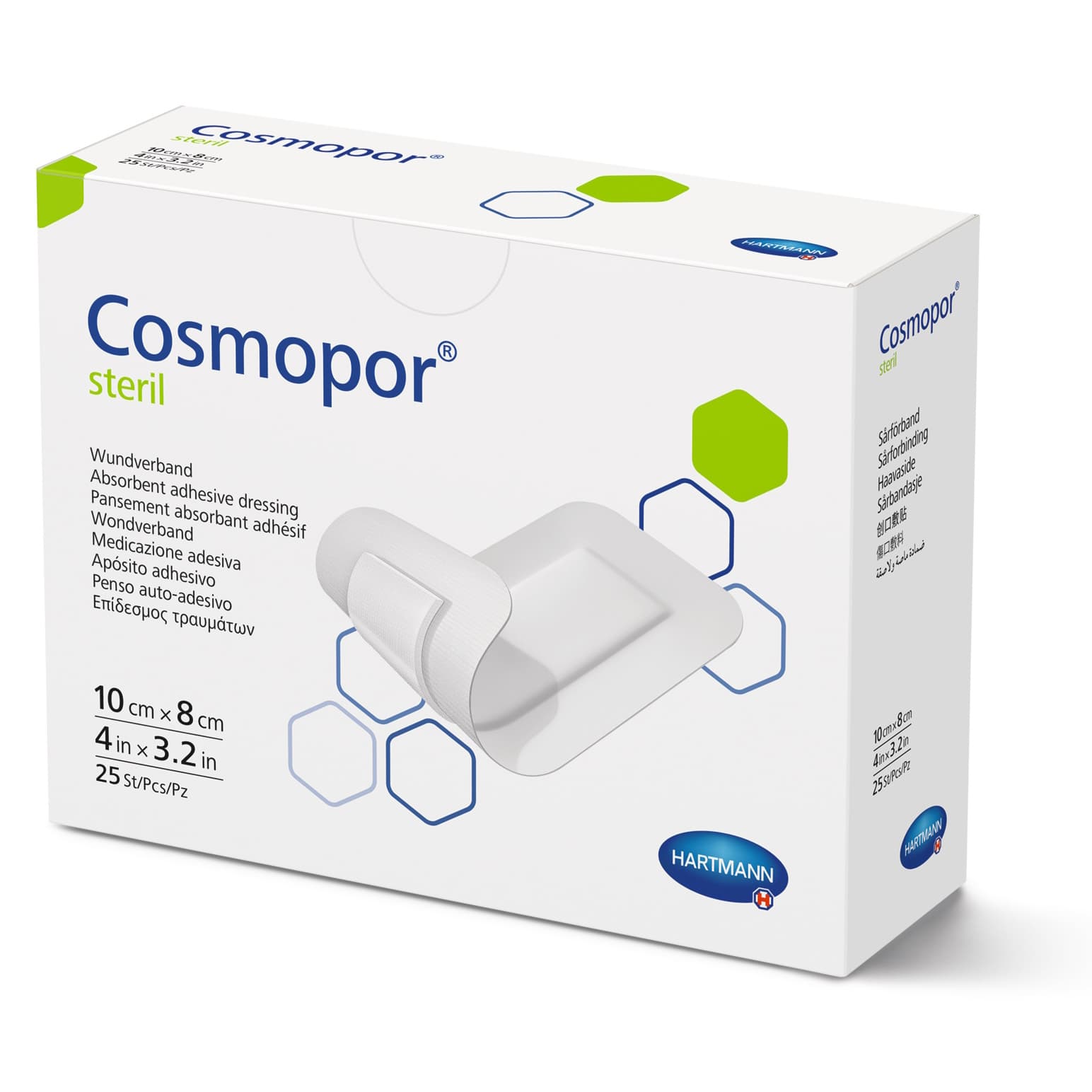 Cosmopore Adhesive Dressing, 3-1/5 x 4 Inch - Box of 25 - Image 1