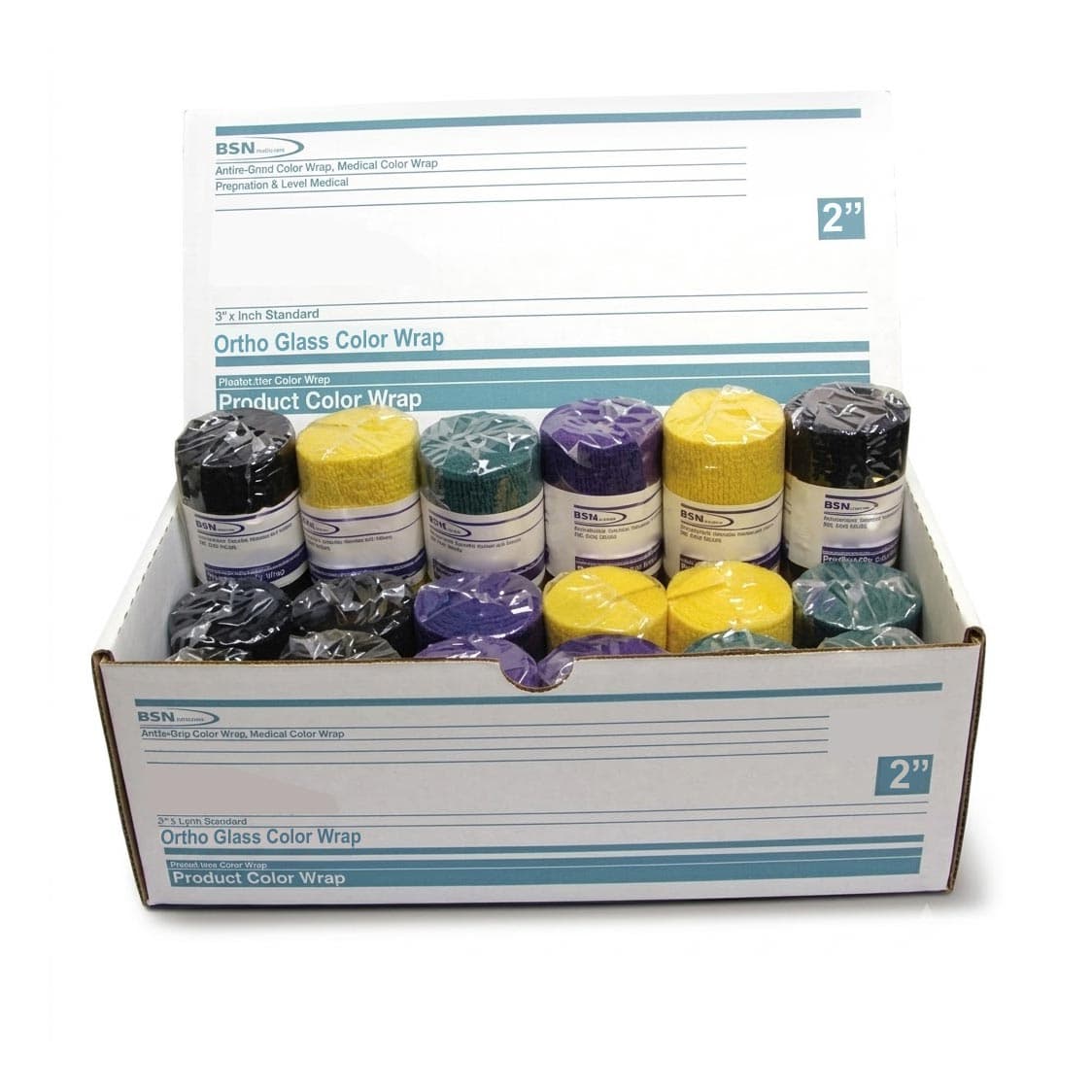 Ortho-Glass Wrap Bandage, Assorted Colors, 4 Inch x 5 Yard - Box of 18 - Image 1