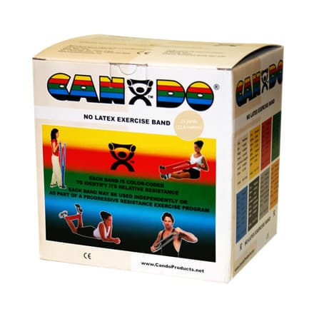 CanDo Latex Free Exercise Band, 25 yard Roll, Tan, 2X-light - Image 1