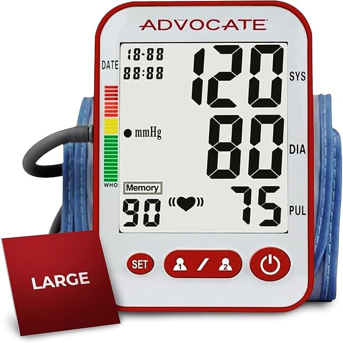 Pharma Advocate Upper Arm Blood Pressure Monitor, with Large Cuff - Image 1