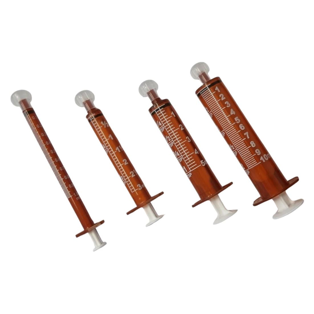 BD Oral Syringe with Tip Cap, Amber - Image 1