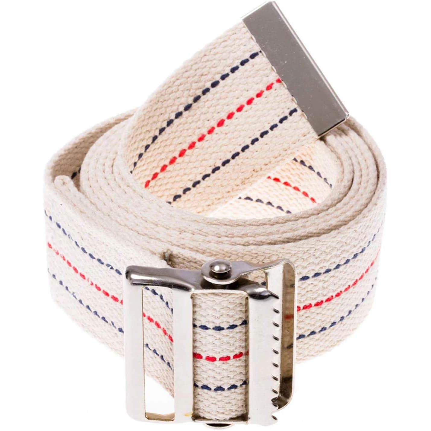 Sammons Preston Gait Belts, 60 Inch, Neutral Stripe - Pack of 5 - Image 1