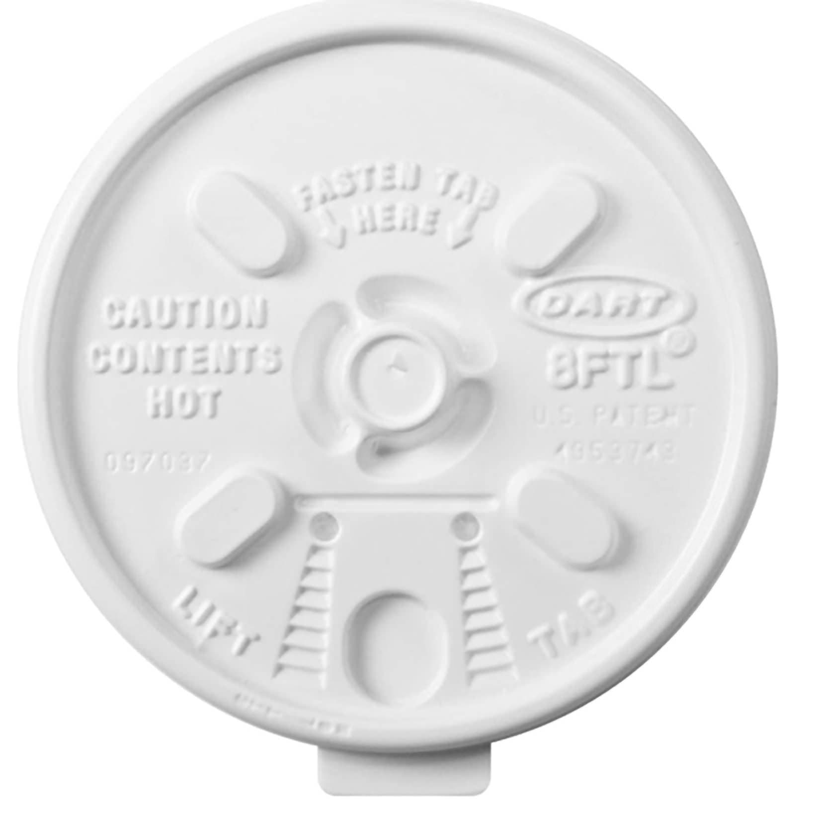 Dart 8 oz White Disposable Drinking Cup Lid - Image 2
