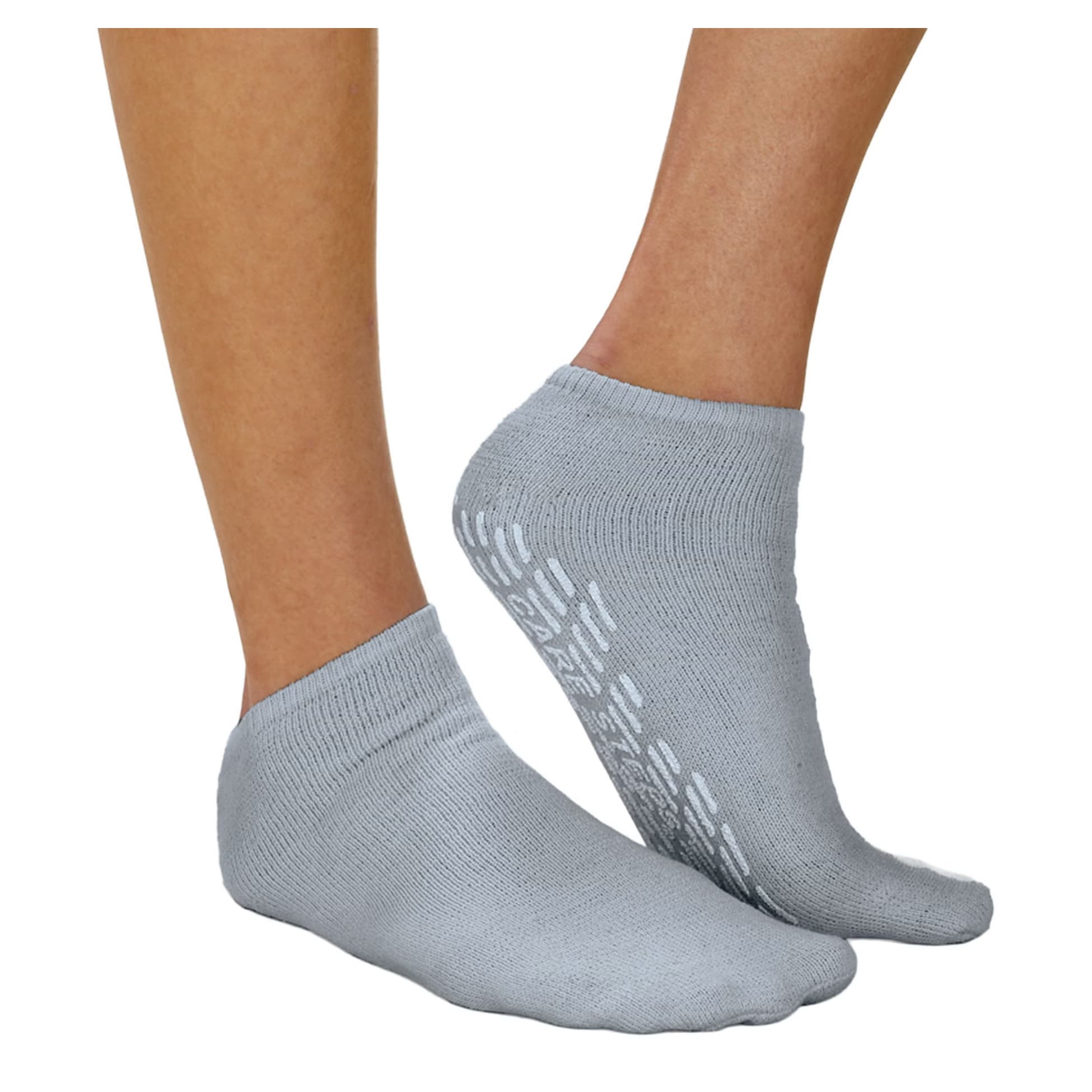 Care-Steps Unisex Slipper Socks, Single Tread, Blue, Medium - 1 Dozen - Image 1