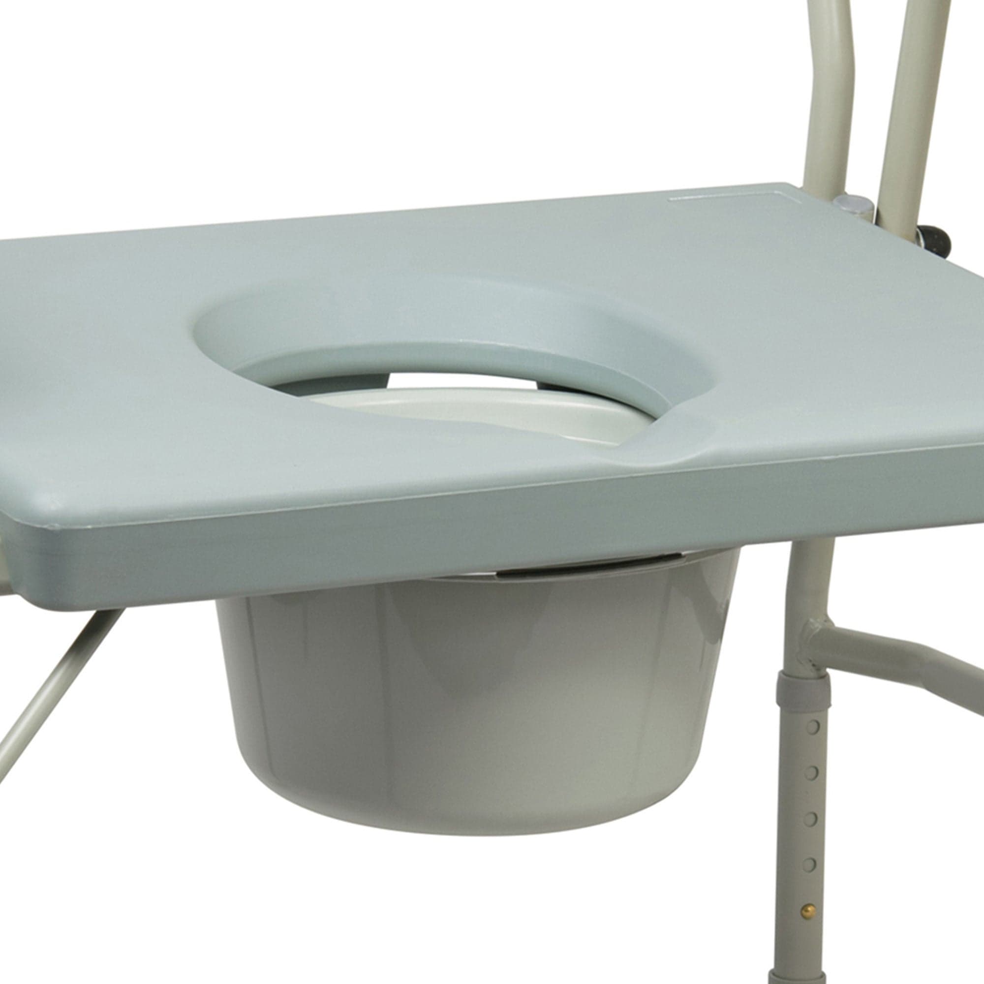 McKesson Steel Frame Bariatric Commode Chair, Gray - Image 2