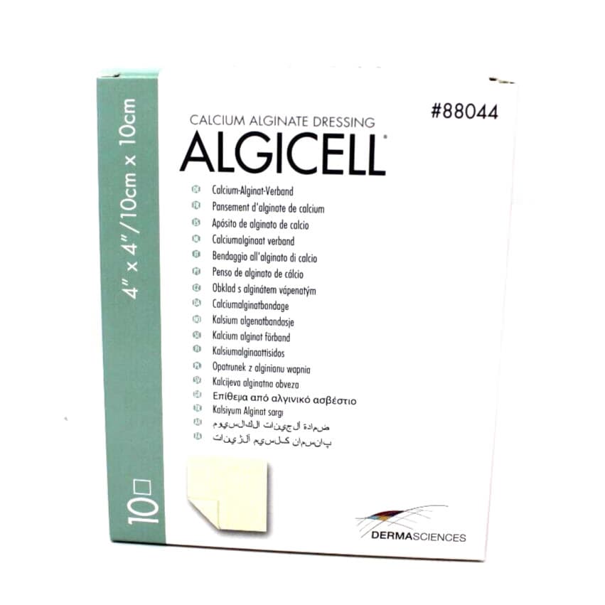 Algicell Calcium Alginate Sterile Dressing, 4 x 4 Inch - Box of 10 - Image 1