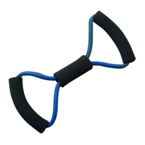 CanDo Tubing BowTie Exerciser, 14 Inch, Blue, Heavy - Image 1