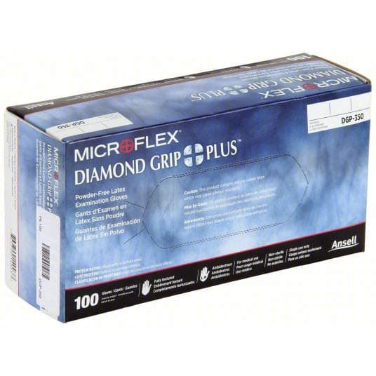 Microflex Medical Diamond Grip Plus Latex Exam Gloves - Image 1