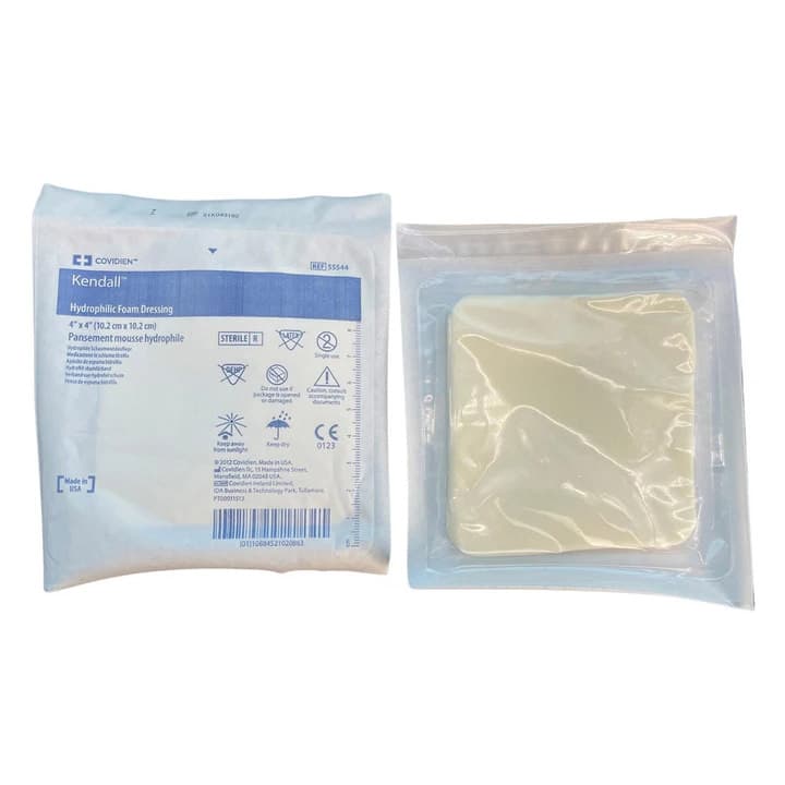 Kendall Hydrophilic Foam Dressing, 4 Inch x 4 Inch - Image 1