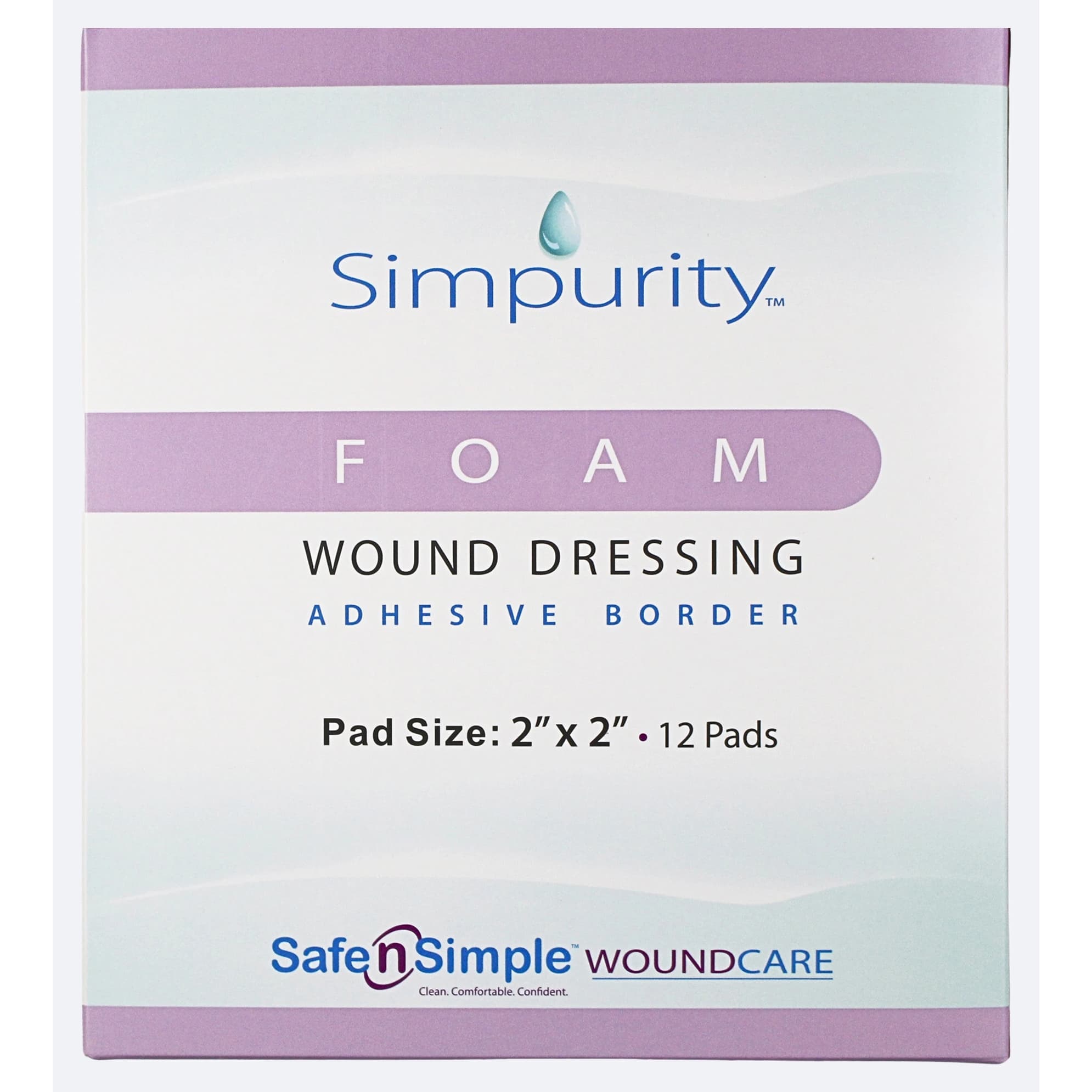 Simpurity Foam Wound Dressing With Adhesive Border - Image 2