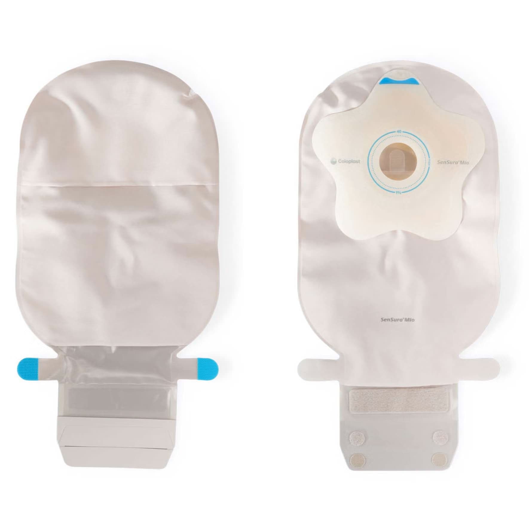 SenSura Mio Convex Flip Maxi Drainable Pouch, 1-3/16 Inch Stoma, Opaque - Box of 10 - Image 1