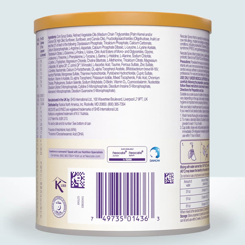 Neocate Syneo Hypoallergenic Amino Acid Based Infant Formula Powder - Image 3