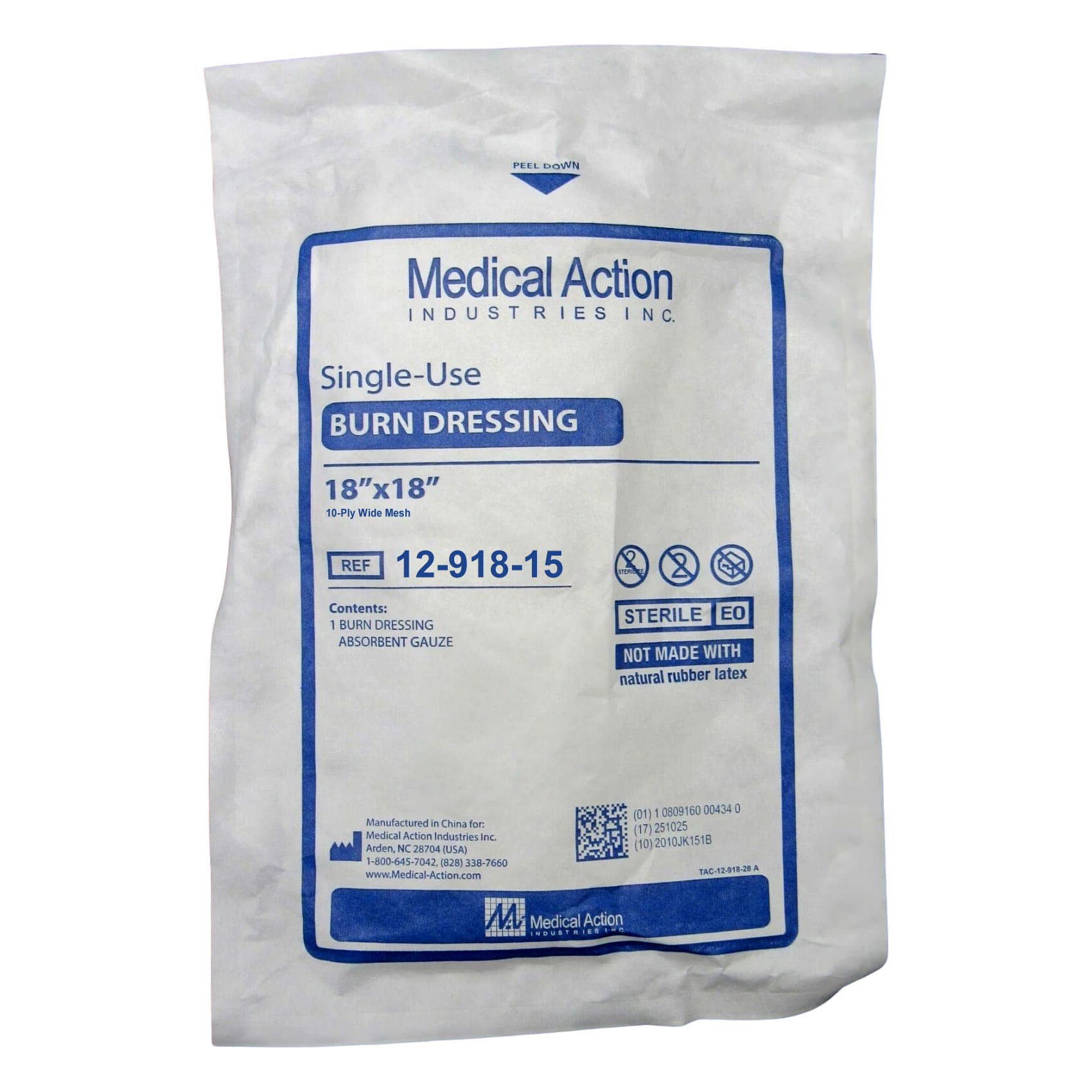 Medical Action Dry Burn Dressing, 10 Ply - Case of 100 - Image 1