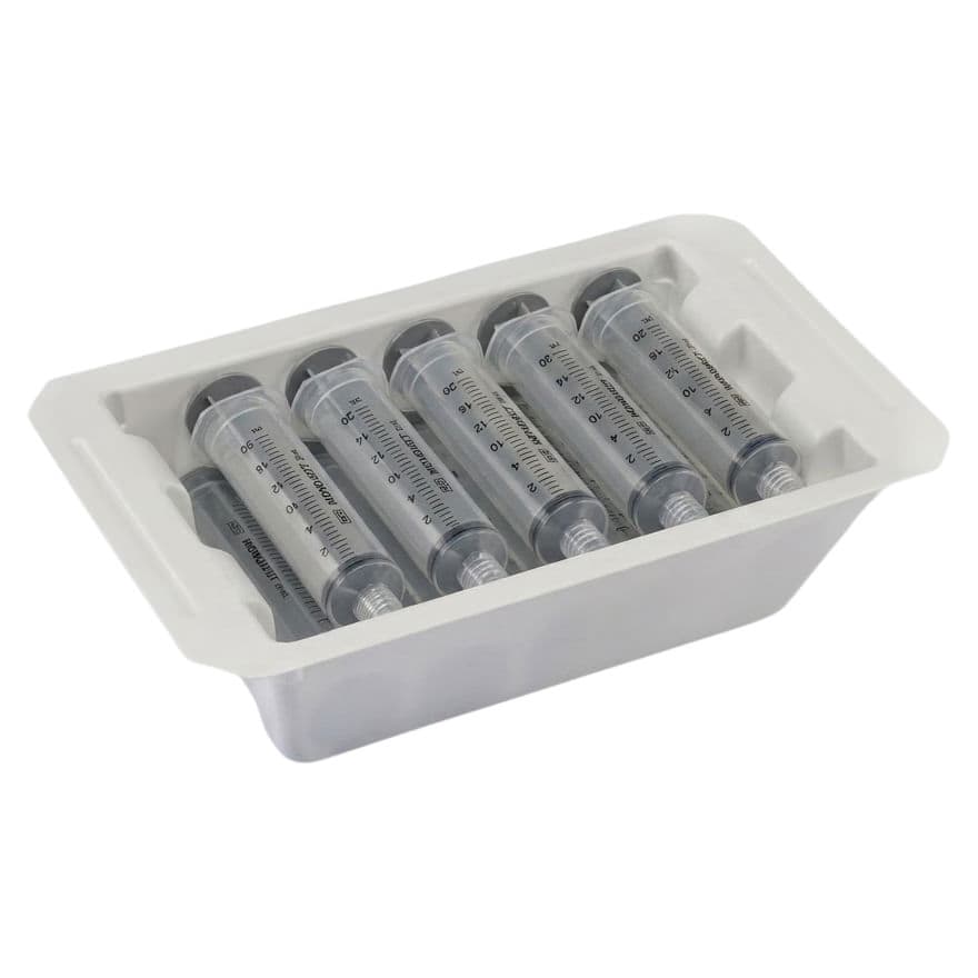 Monoject Pharmacy Tray Syringes with Luer Lock Tip - Box of 200 - Image 1