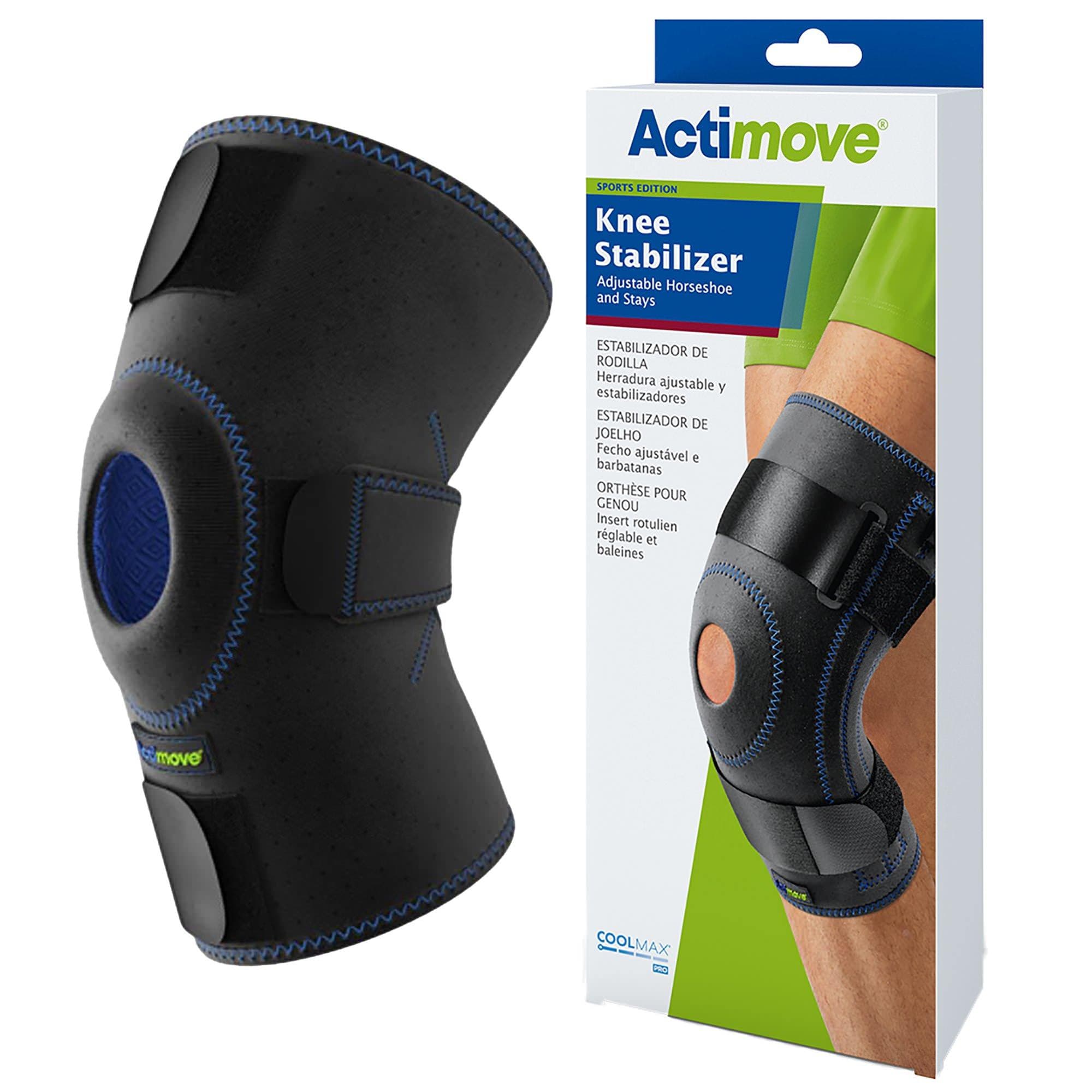 Actimove Knee Stabilizer Adjustable Horseshoe & Stays 3XLarge, Black - Image 1
