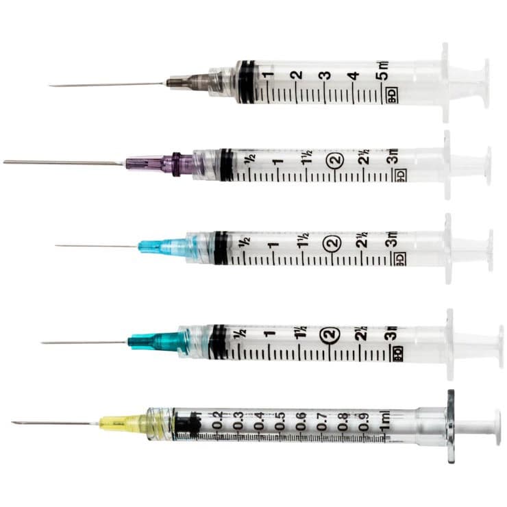 BD 1/2 mL Tuberculin Syringe with Permanently Attached Needle - Case of 500 - Image 1