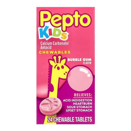 Pepto Bismol, Kids, Pepto Chewables Tablet , Bubblegum Flavor, 24 Count - Each