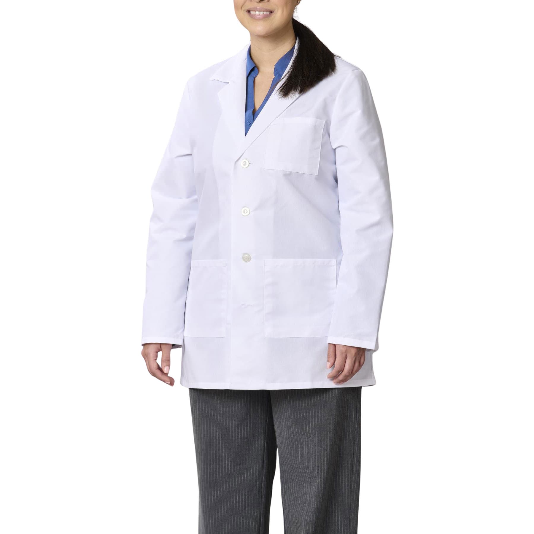 Medline Propel Unisex 4-Pocket Consultation-Length Lab Coat - Image 2