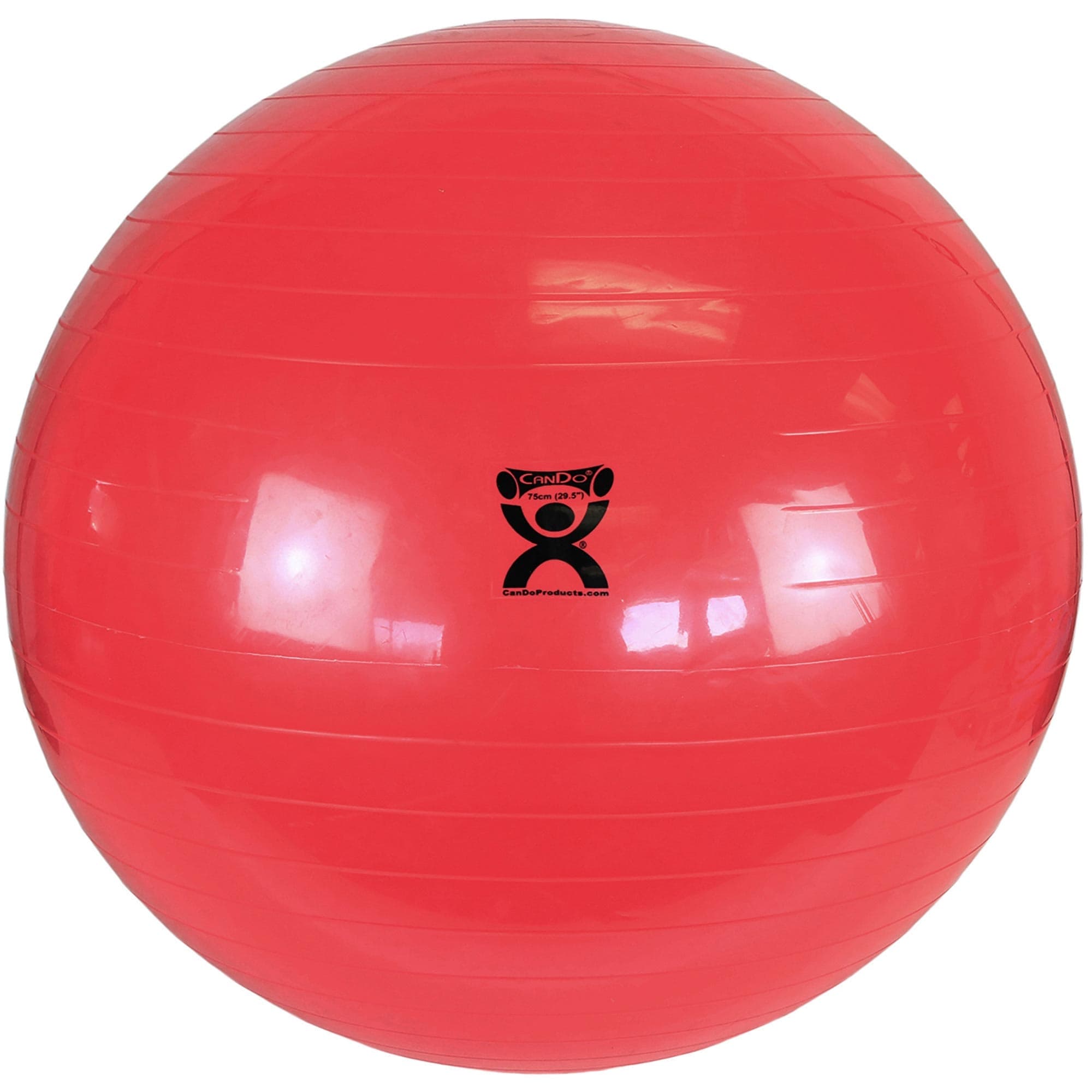 CanDo Inflatable Exercise Ball, 30 Inch, Red, Polybag - Image 1