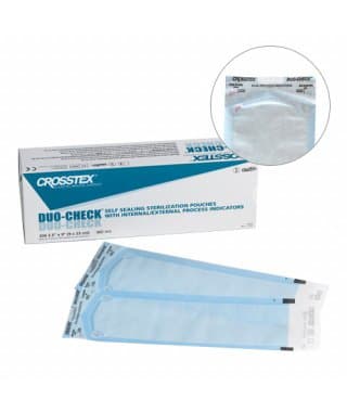 Duo-Check Self Heal Sterilization Pouch, 2-3/4 x 9 Inch - Case of 4000 - Image 1